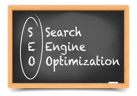 Blackboard seo Illustrazione stock