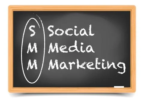 Blackboard smm Illustrazione stock
