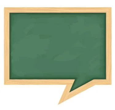 Blackboard Speech Bubble Stock Illustration