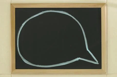 Blackboard speech bubble Foto stock
