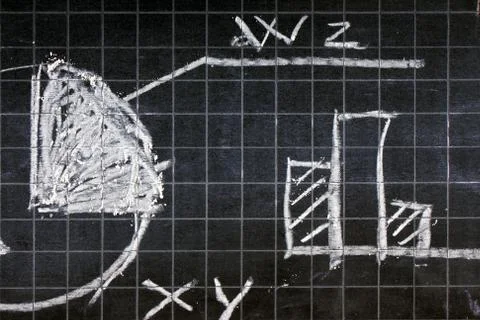 Blackboard squares background Stock Photos