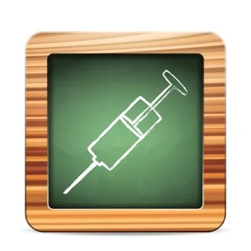 Blackboard syringe Stock Illustration
