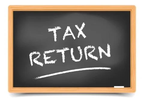 Blackboard Tax Return Stock Illustration