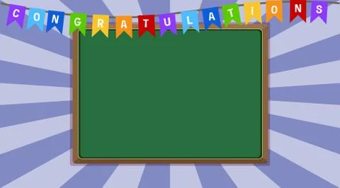 Blackboard template on the wall Stock Illustration