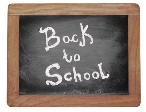 Blackboard with text: Back to school. Stock Photos