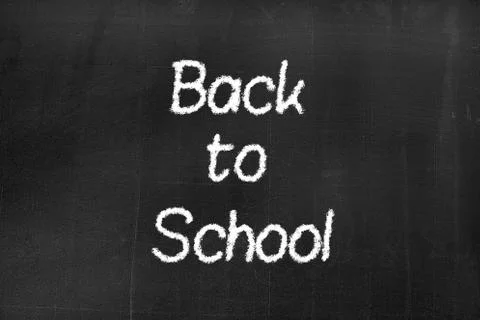 Blackboard with the text 'Back to school' Foto stock