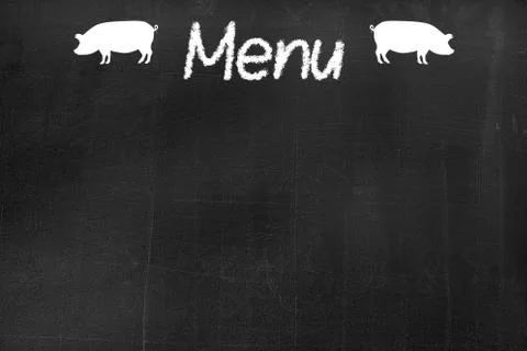 Blackboard with the text 'Menu' Stock Photos