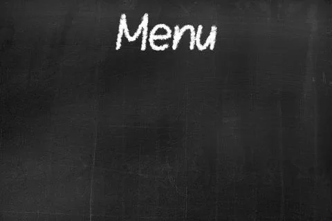 Blackboard with the text 'Menu' Stock Photos