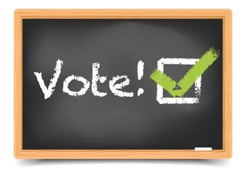 Blackboard vote Stock Illustration