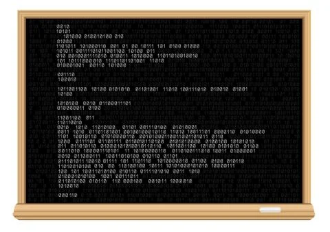 Blackboard white code 스톡 일러스트