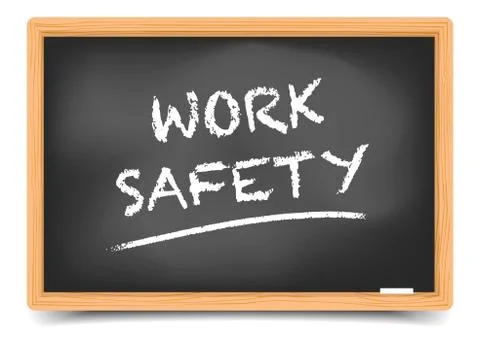 Blackboard Work Safety Stock Illustration