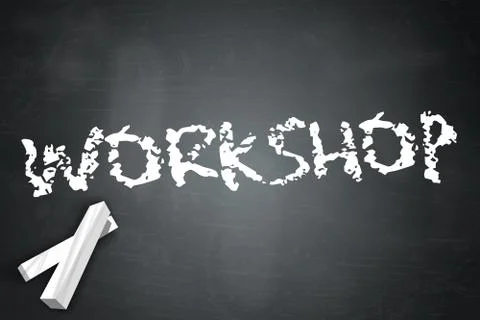 Blackboard workshop Illustrazione stock