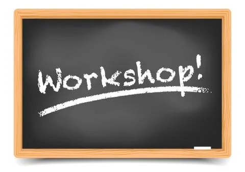 Blackboard workshop Stock Illustration