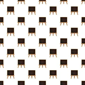 Blackboards on easels repeating education pattern background Stock Illustration