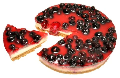 Blackcurrant Cheesecake Stock Photos