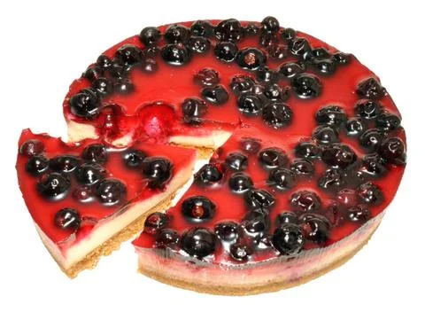 Blackcurrant Cheesecake Stock Photos