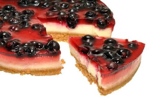 Blackcurrant Cheesecake Stock Photos