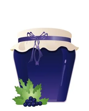 Blackcurrant jam Stock Illustration