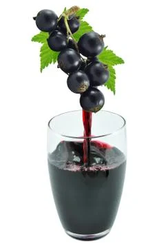 Blackcurrant juice Stock Photos