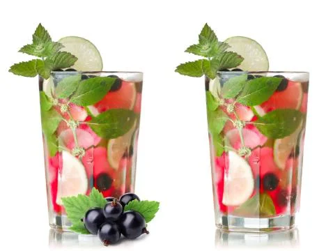 Blackcurrant mojito Stock Photos