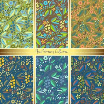 Blackcurrant patterns set Stock Illustration