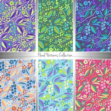 Blackcurrant patterns set Stock-Illustration