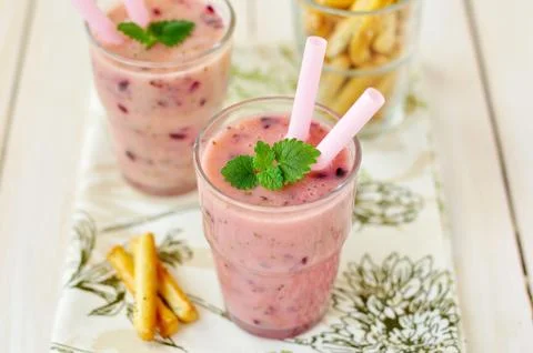 Blackcurrant Smoothie Stock Photos