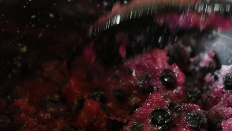 Blackcurrant sugar Video stock 136533244