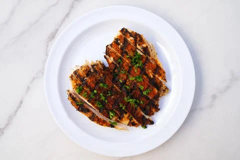 Blackened chicken Stock Photos