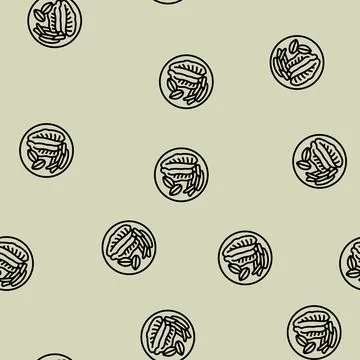 Blackened fish line seamless pattern Stock Illustration