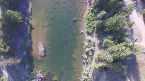 Blackfoot River Vertical Flyover Stock Footage 66248173