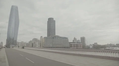 Blackfriars bridge during Coronavirus Lockdown - London (4K SLOG2) Stock Footage 128383663