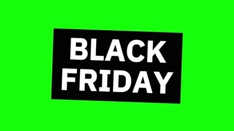 BlackFriday 3 Loop on Greenscreen Stock Footage 231610807