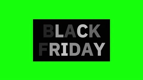 BlackFriday 5 Loop on Greenscreen Stock Footage 231610808