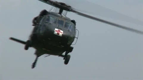 Blackhawk helicopter flying 2PR Stock Footage 11292976