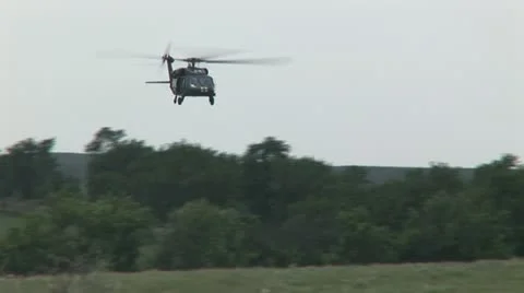 Blackhawk helicopter flying 5PR Stock Footage 11301003