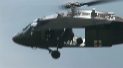 Blackhawk helicopter flying 6PR Stock Footage 11288979