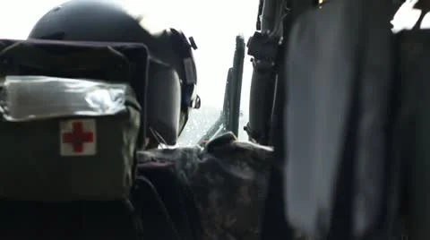Blackhawk Helicopter Pilot Stock Footage 21372850