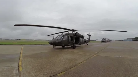 Blackhawk helicopter on the ramp 動画素材 64274299