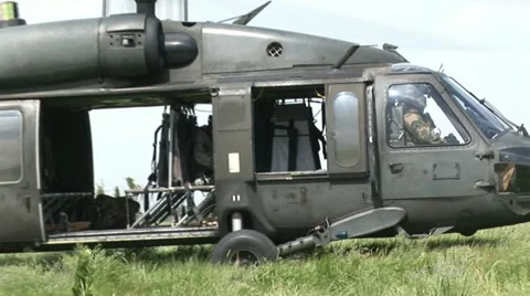 Blackhawk helicopter taking off 1PR Stock Footage 11289984