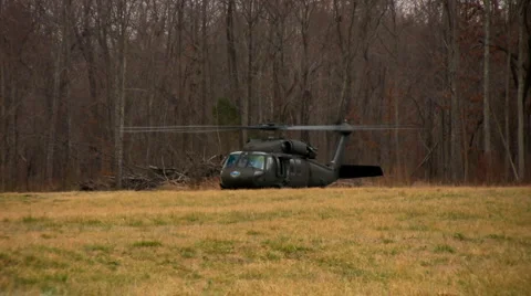 Blackhawk ready for takeoff! Stock Footage 1101204