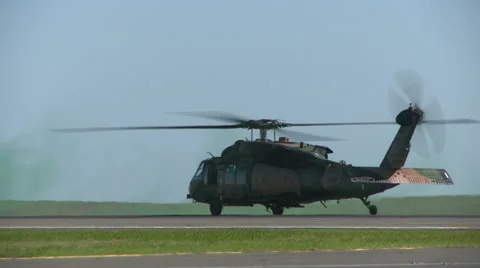 Blackhawk take off Stock Footage 4097375