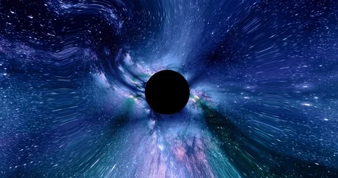 Blackhole wormhole twisting animation in space - 4k Stock Footage 106917297