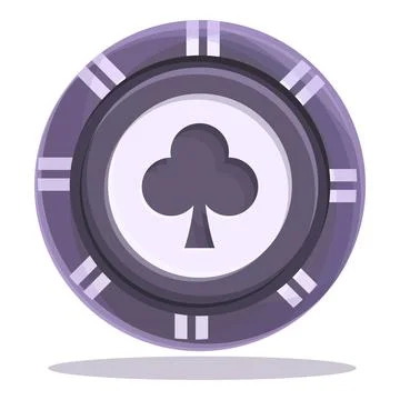 Blackjack chip icon cartoon vector. Casino card Stock Illustration