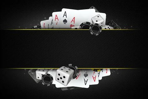 Blackjack Dices and Chips Stock Illustration