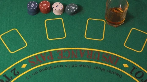 Blackjack Gambling Player Risk, Get Lucky 21, Win In Casino, Fortune Concept 動画素材 90495307