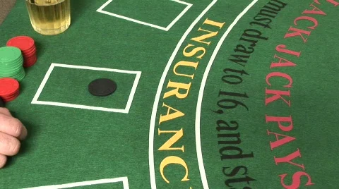 Blackjack - Player makes 21 Stock Footage 114683