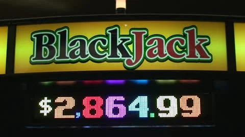 Blackjack Sign Stock Footage 11170811