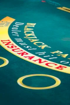 Blackjack table Stock Photos