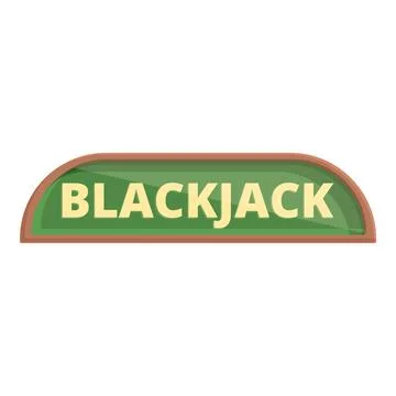 Blackjack title icon cartoon vector. Casino poker 스톡 일러스트